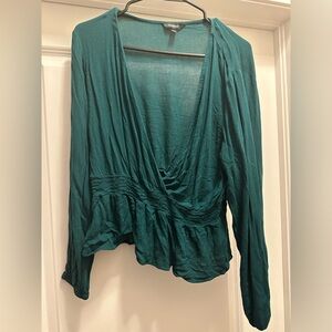 Express cerulean long sleeve top